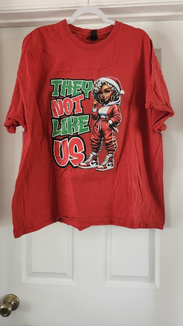 "They Not Like Us" Hip Hop Mrs. Claus 2XL #596